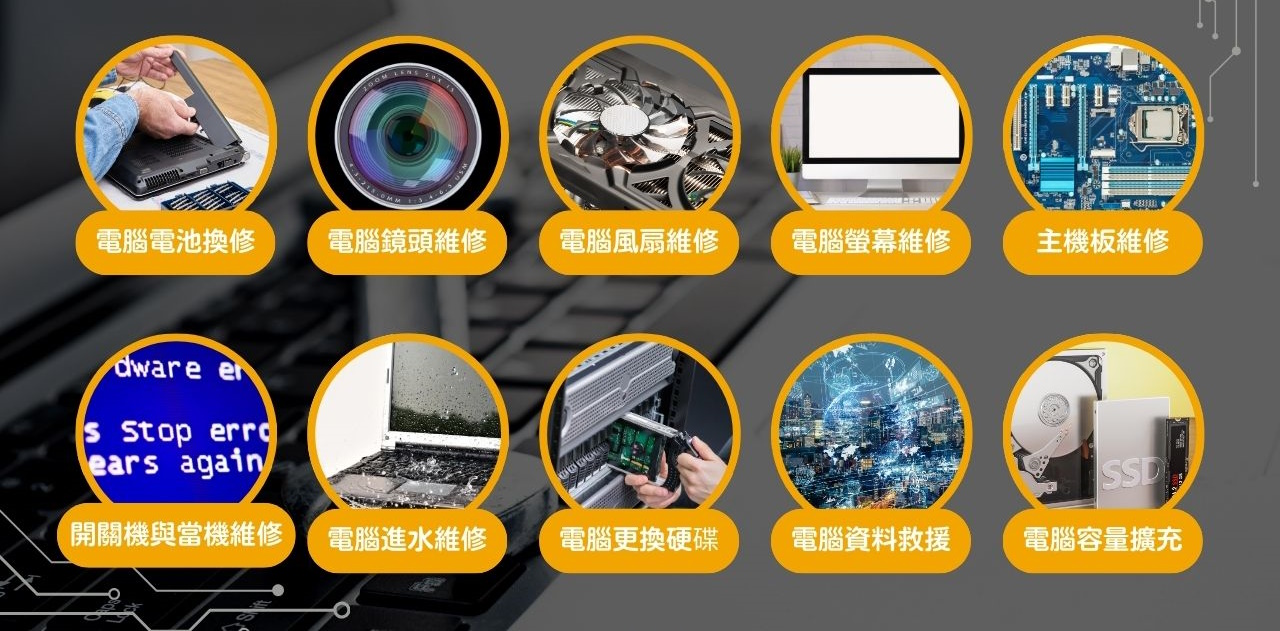 黃同學電腦維修項目